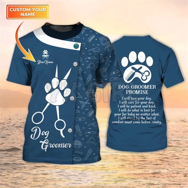 Men'S Groom - Summer Dog Groomer Promise 3D T-shirt