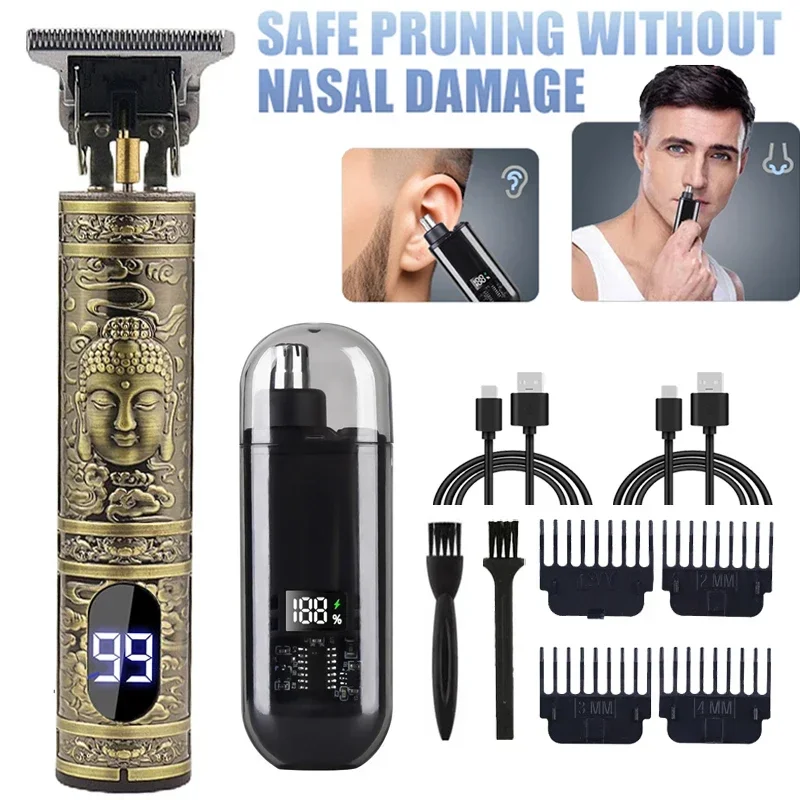 Men'S Grooming Scissors - Portable T9 Hair Clipper Nasal Hair