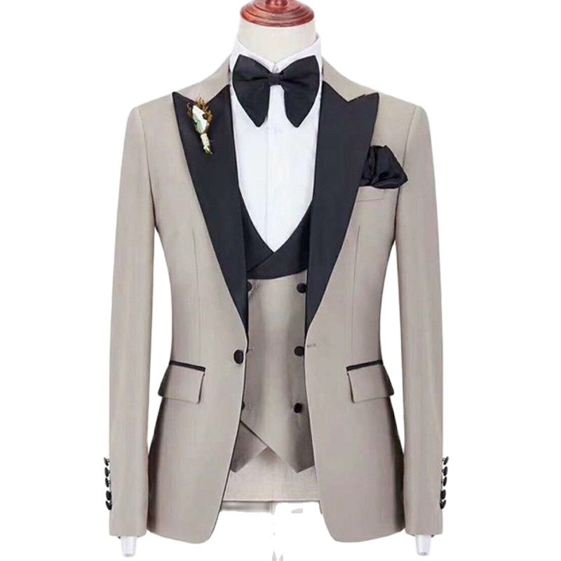 Men'S Grooming Pictures - Real Picture Beige Men's Evening Dress