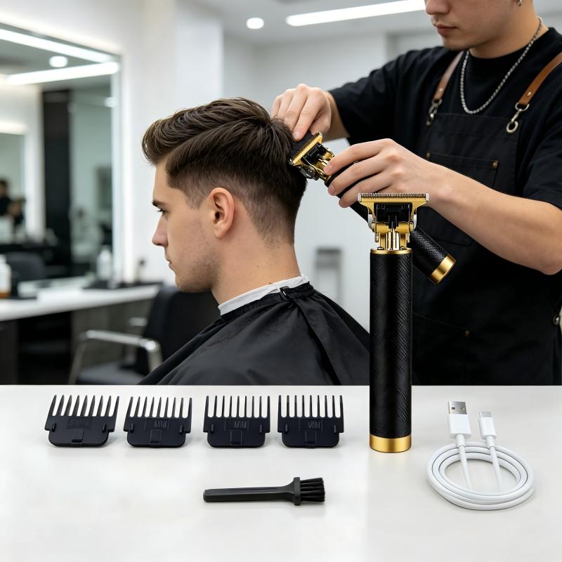 Men'S Grooming Scissors - Textured Cordless Hair Trimmer USB Recharge