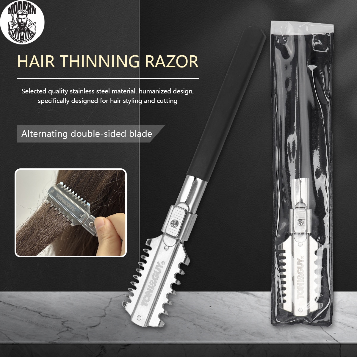 Men'S Grooming Scissors - Salon Double-Edge Shaving Haircut Razor Knife