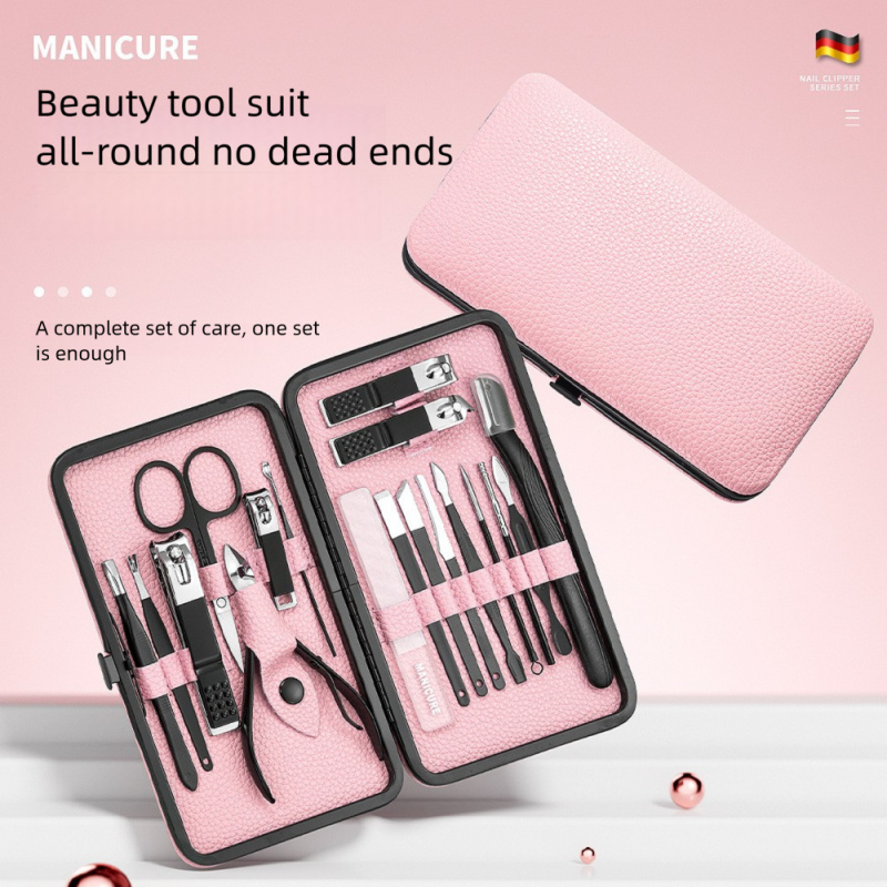18pcs Manicure Pedicure Set, P - огляд і ціна Mens Grooming Kit Gift Set