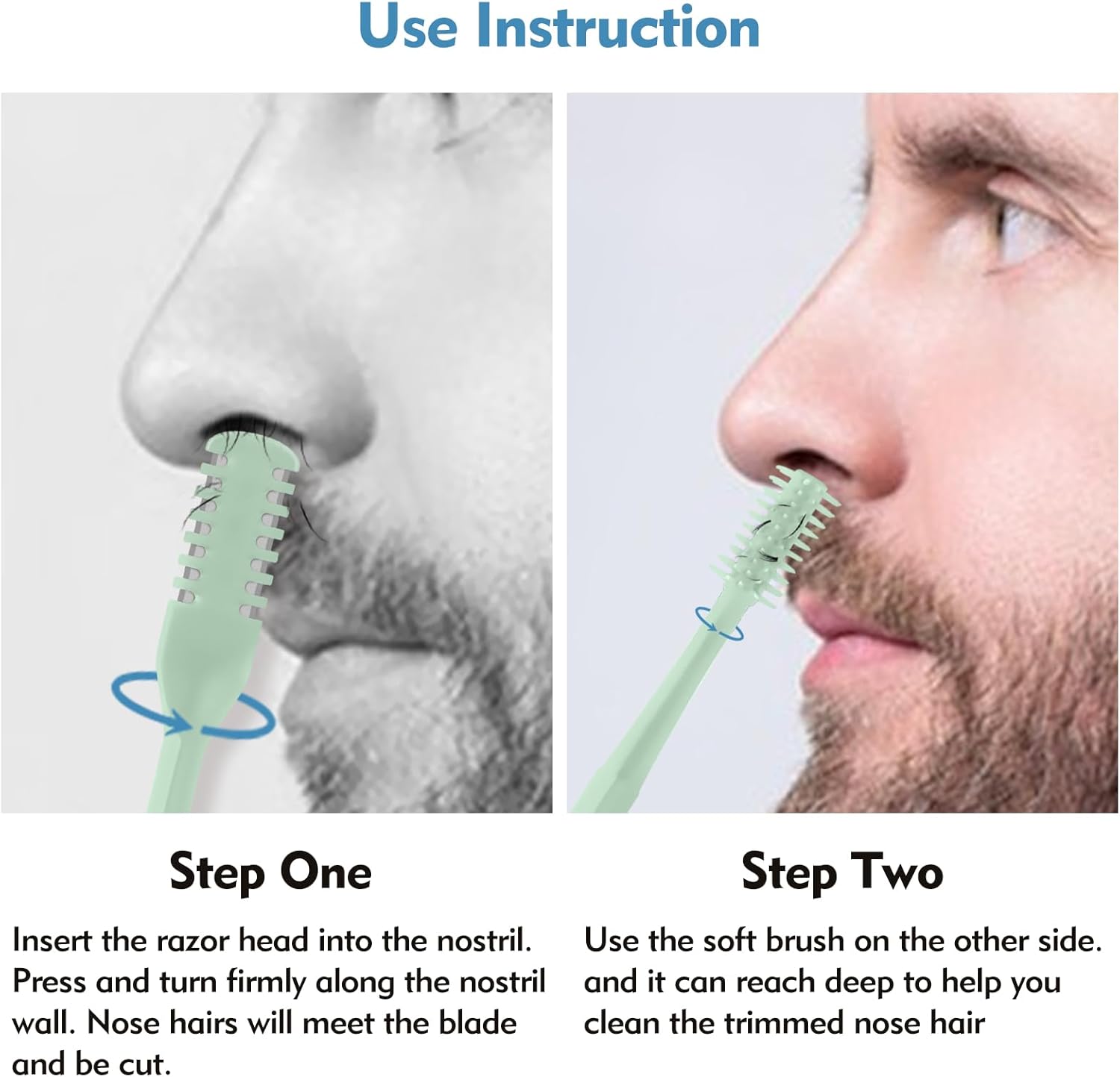 5/20/50Pcs 2-in-1 Nasal Cutter - огляд і ціна Men'S Grooming Scissors