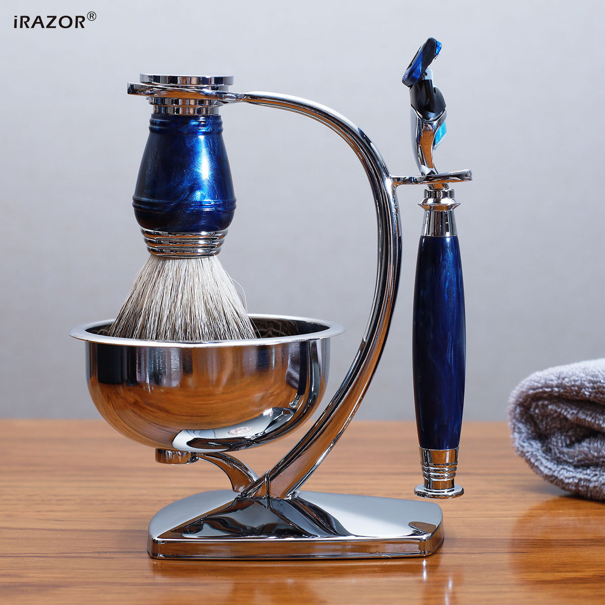 iRAZOR Royal Blue Luxury Men's - огляд і ціна Mens Grooming Kit Gift Set