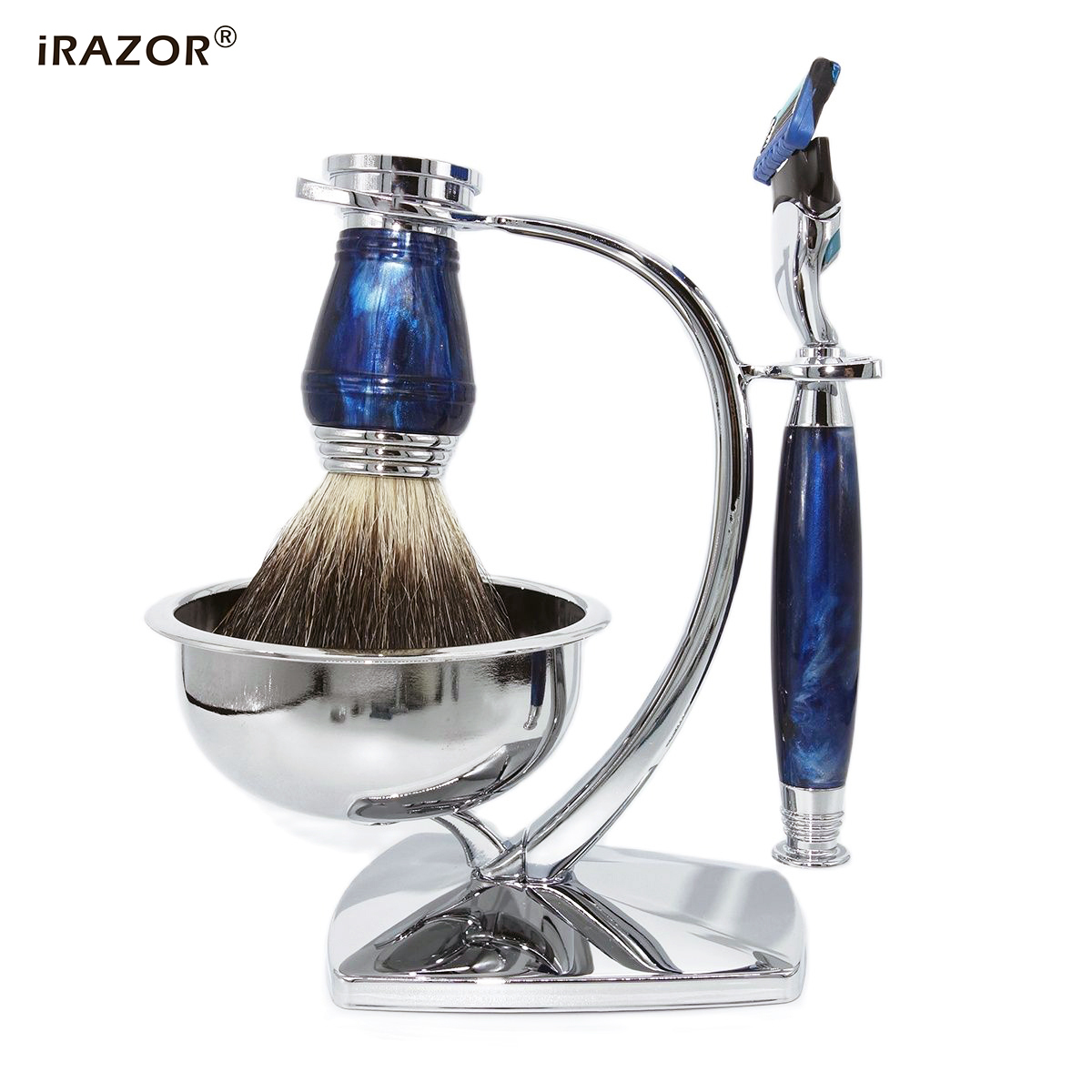 iRAZOR Royal Blue Luxury Men's - огляд і ціна Mens Grooming Kit Gift Set