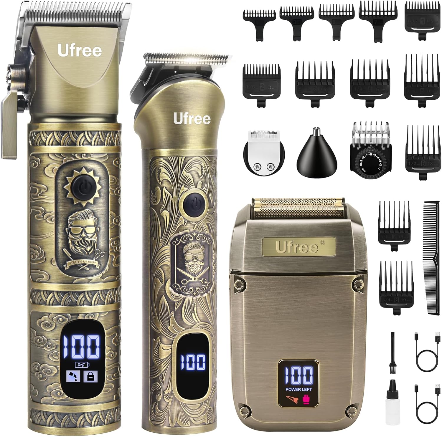 Beard Trimmer Hair Clippers fo - огляд і ціна Mens Grooming Kit Gift Set