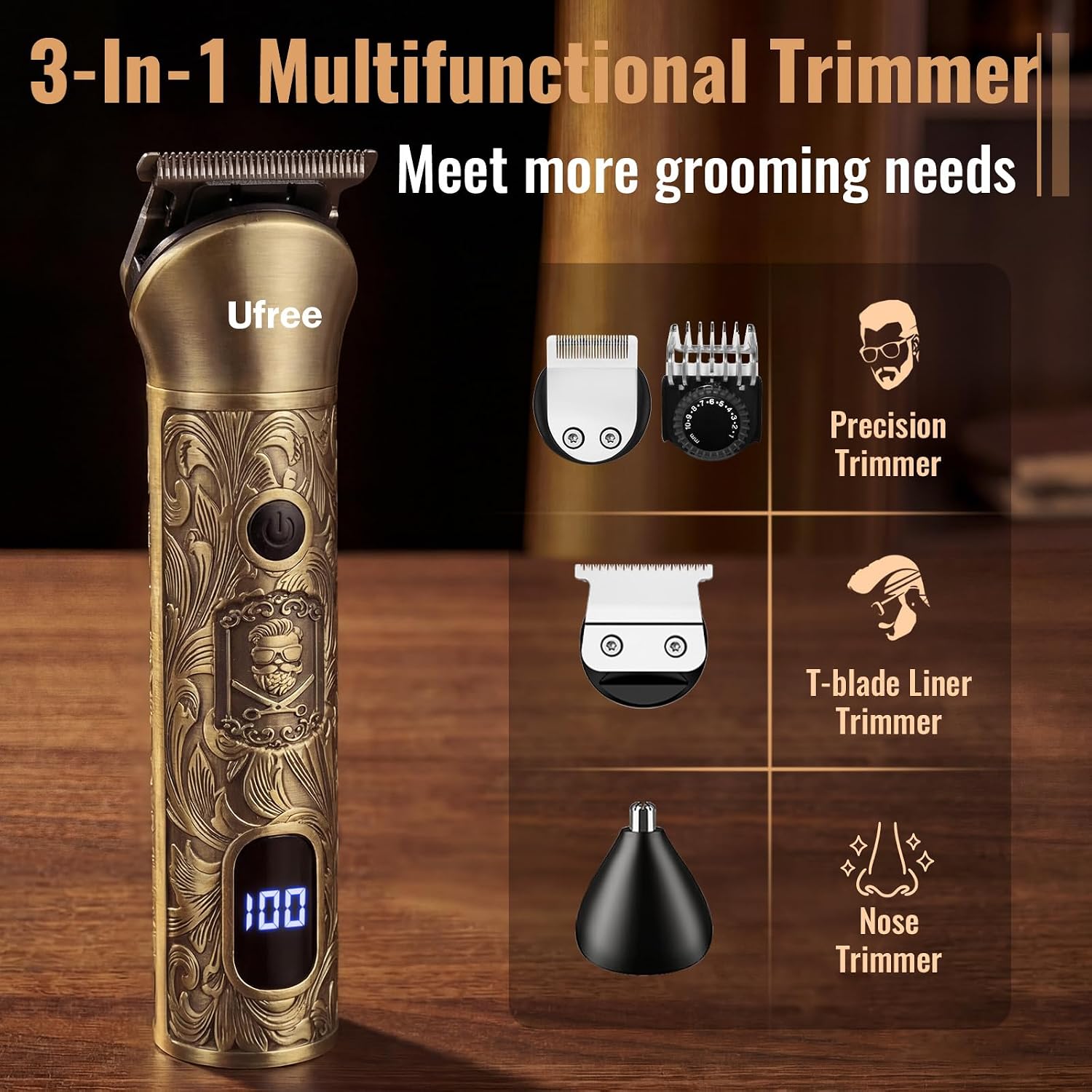 Beard Trimmer Hair Clippers fo - огляд і ціна Mens Grooming Kit Gift Set