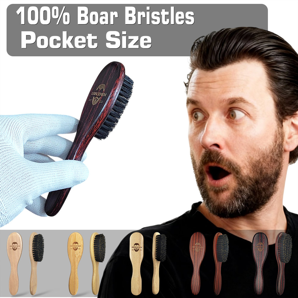 Mini Boar Bristle Beard Brush  - огляд і ціна Men'S Grooming Pictures