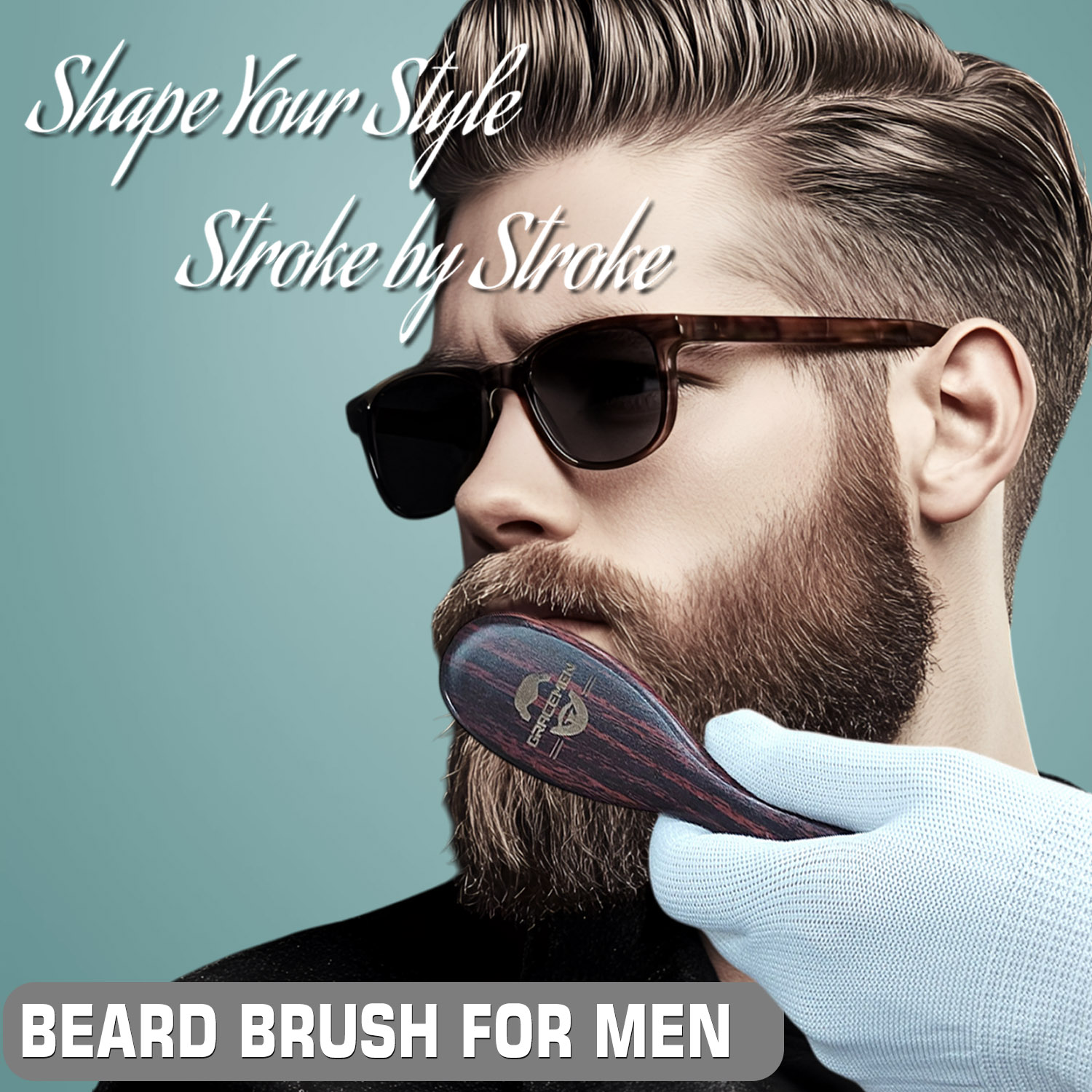 Mini Boar Bristle Beard Brush  - огляд і ціна Men'S Grooming Pictures