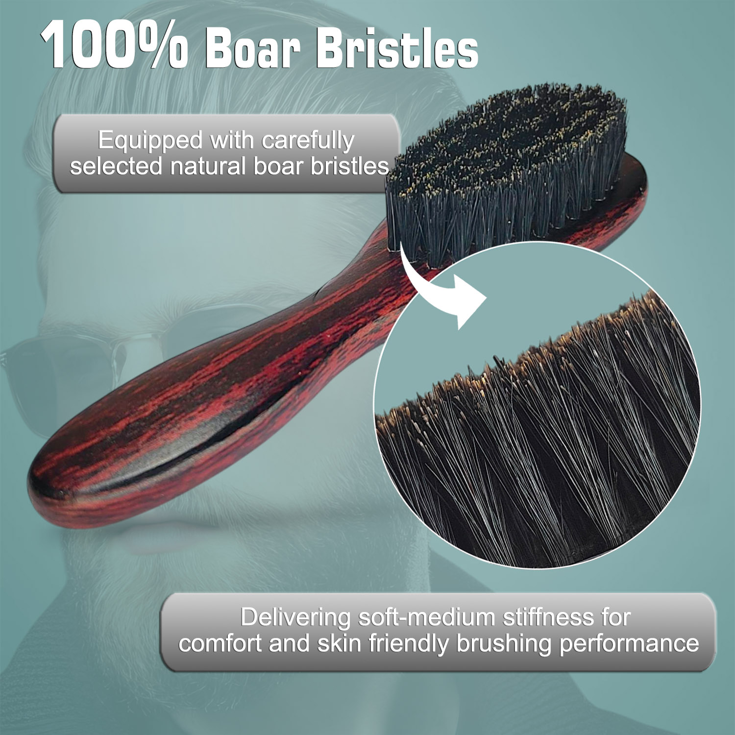 Mini Boar Bristle Beard Brush  - огляд і ціна Men'S Grooming Pictures